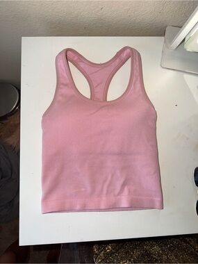 Target Pink Ribbed Racerback Tank